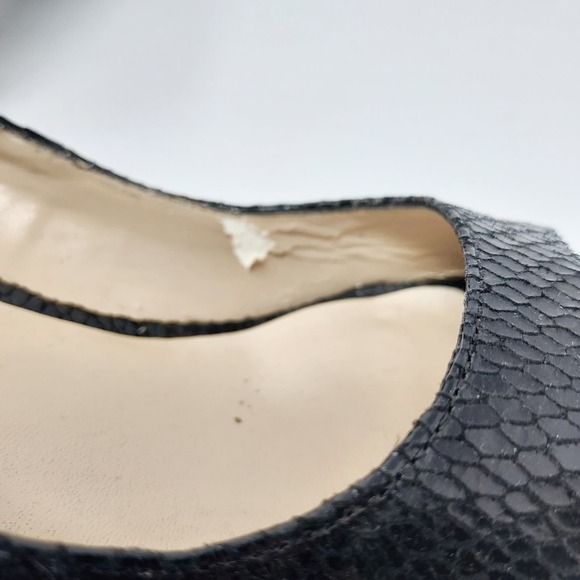 INC Black Snake Skin Faux Leather Pumps Size 6 - Picture 9 of 10